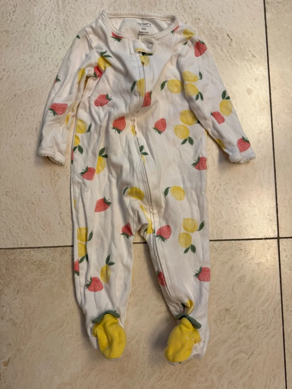 Bundle of 6 Baby Girl Cotton 2-Way Zip Sleep & Play Pajamas